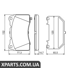 Гальмівні колодки дискові TESLA Model SF Bosch 0986494880