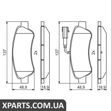 Гальмівні колодки дискові CITROEN/FIAT/PEUGEOT Jumper/Ducato/Boxer F 10 Bosch 0986494994