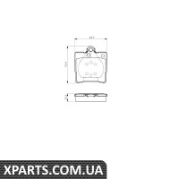 Колодки гальмові задні DB W203 00- Bosch 0986495080