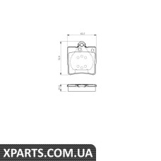 Тормозные колодки задние DB W203 00- Bosch 0986495080