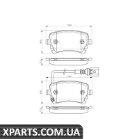 Колодки дискові гальмівні комплект Bosch 0986495094