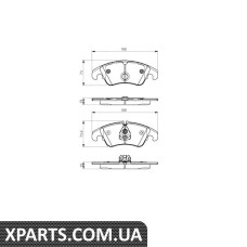 AUDI Колодки гальмівні передні диск 320мм A4 07Q5. Bosch 0986495110