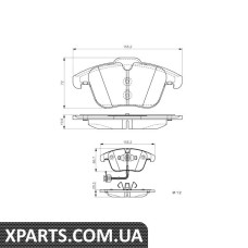 AUDI Колодки гальмові пер.A4A5 07- Bosch 0986495129