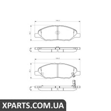 Колодки дискові гальмівні комплект Bosch 0986495133