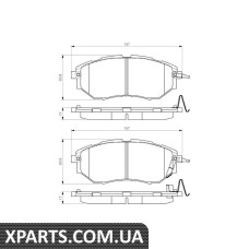 Комплект гальмівних колодок дискове гальмо Bosch 0986495156