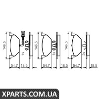 VW Тормозные колодки Golf V/VI Caddy 04SKODA Octavia 04- Bosch 0986495213