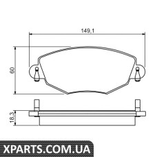 Гальмiвнi колодки дисковi FORD/JAGUAR Mondeo/X-type F 07 PR2 Bosch 0986495230