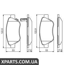 Колодки гальмові передні Opel Corsa 06 - Bosch 0986495237