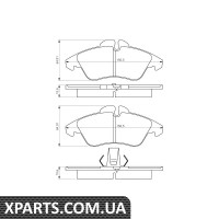 Гальмівні колодки передсис. ATE.DB Sprinter 208-314Vito 108-114 VW LT 96- Bosch 0986495245