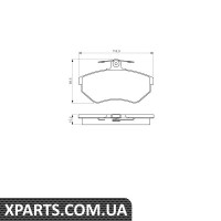 Гальмівні колодки перед. VW Polo 98-01 Golf III variant SEAT Inca 95-03 Bosch 0986495246