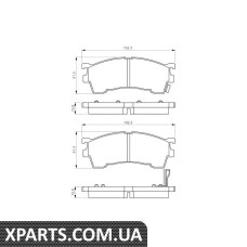 Тормозные колодки перед MAZDA 626 323 Xedos-691- Bosch 0986495265