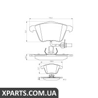 Гальмівні колодки перед. AUDI A4/6/804- Bosch 0986495272