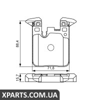 BMW Колодки гальма. зад. F30/F31/F34/F35/F80 Bosch 0986495335