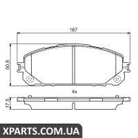 Колодки гальмівні дискові JEEP Cherokee Bosch 0986495404