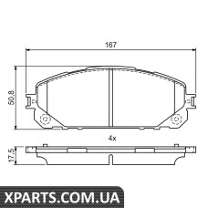 Гальмiвнi колодки дисковi JEEP Cherokee Bosch 0986495404