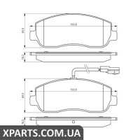 Гальмівні дискові колодки, к-кт. BOSCH 0986494498