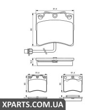 Гальмівні дискові колодки, к-кт. BOSCH 0986494041