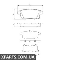 Гальмівні дискові колодки, к-кт. BOSCH 0986494376