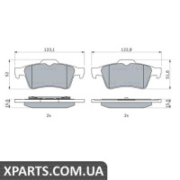 Гальмівні дискові колодки, к-кт. BOSCH 0986494032