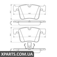 Гальмівні дискові колодки, к-кт. BOSCH 0986494487