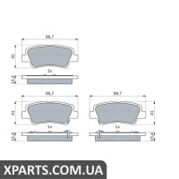 Гальмівні дискові колодки, к-кт. BOSCH 0986494557