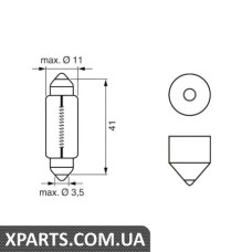 Автомобильная лампа 12V W-V BOSCH 1987302210