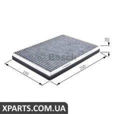M2058 Фільтр пов. салону NISSAN Primera -01 Terrano II FORD Maverick 93-9619320249 Bosch 1987432058