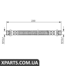 Шланг гальмівний 205mm HYUNDAI GetzRR 02-10 Bosch 1987476019