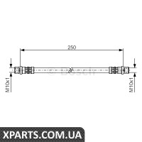 VW Шланг гальмівний задн.T5 03- Bosch 1987476309