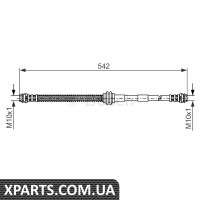 Шланг гальмівний AUDI Q7 3.0TDI06-/PORSCHE CAYENNE 32-/ VW TOUAREG02- Bosch 1987476325