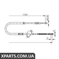 Трос ручного DB410 L Bosch 1987477122