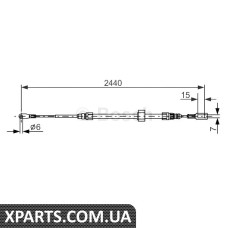 DB Трос ручного тормоза пер.ч. Sprinter 96- Bosch 1987477880