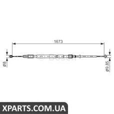 BMW Трос стоячи. гальма прав. E60 Bosch 1987477947