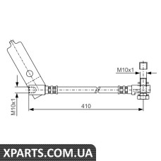 Шланг гальмівний 410mm FORD Transit FL 03-06 Bosch 1987481046