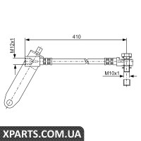Шланг гальмівний 410mm FORD Transit FR 03-06 Bosch 1987481047