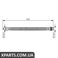RENAULT Шланг гальмівний зад. Trafic 01- Bosch 1987481090