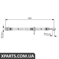 Шланг гальмівний 560mm HONDA Civic FR 06-12 Bosch 1987481512