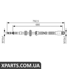 Шланг гальмівний перед. BMW 5 F10 Bosch 1987481546
