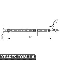 Гальмiвний шланг TOYOTA Auris E15/Avensis T27 RL 16-22 07 Bosch 1987481654