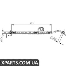 Тормозний шланг HYUNDAI/KIA Tucson/ix35/Sportage FL 16-24 10 Bosch 1987481715