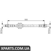 BMW Шланг гальмівний передній 7 Е65/Е66 Bosch 1987481786