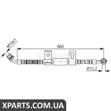 Тормозний шланг KIA Sorento FL 24-35 02-09 Bosch 1987481790