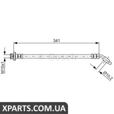 Шланг гальмівний NISSAN Pathfinder R51 FR 04 Bosch 1987481826