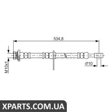 Шланг гальмівний SUZUKI Grand Vitara FR 16-32 05 Bosch 1987481850