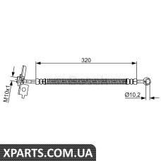 HYUNDAI Шланг гальмівний пров. Santa FE 06-Bosch 1987481863