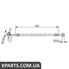 HYUNDAI Шланг тормозной пер. лев. Santa FE 06- Bosch 1987481864