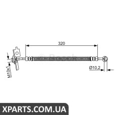 HYUNDAI Шланг тормозной перв. прав. Santa FE 06- Bosch 1987481869