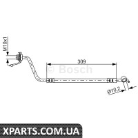 HYUNDAI Шланг гальмівний Santa FE 06- Bosch 1987481878