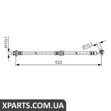 Тормозний шланг NISSN Qashqai 12-16 13 Bosch 1987481A31