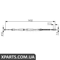 Трос ручного гальма DB Sprinter 06-Bosch 1987482034